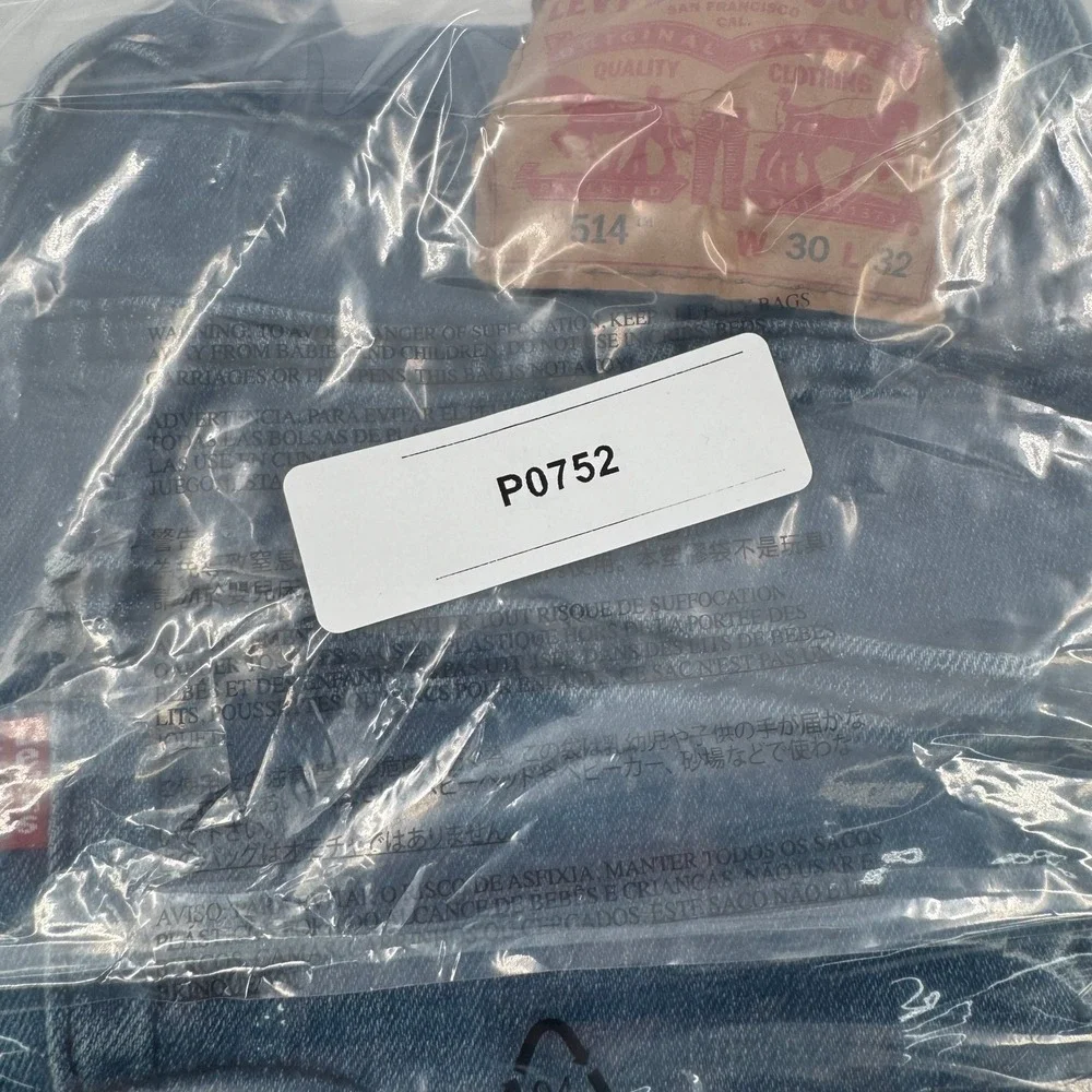 Levi's 514 Straight Fit Jeans Mens 30x32 Blue Medium Wash‎ Denim 00514-1285